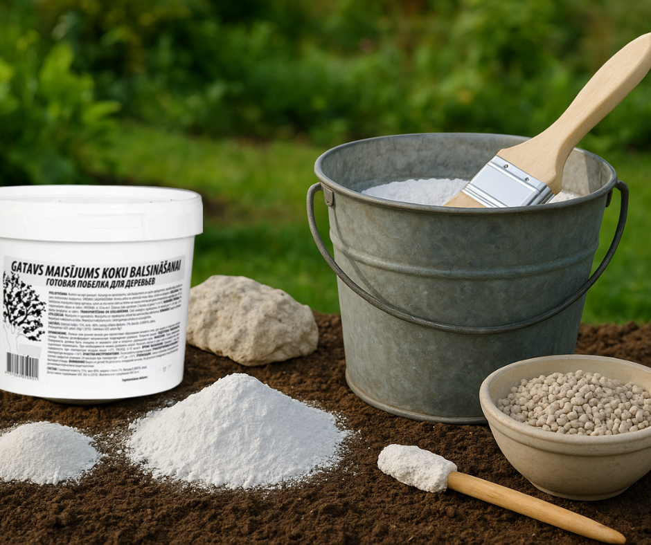 Kaļķojamie materiāli, koku balsinātāji, krīts