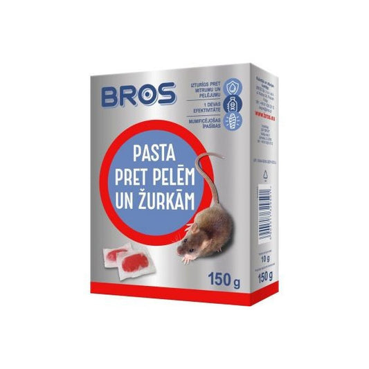 Mumificējoša žurku un peļu inde Bros pasta 150g