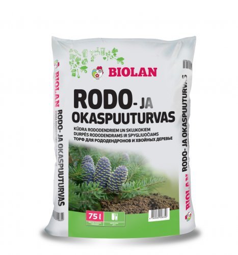 Kūdra rododendriem, tūjam, skujeņiem Biolan 75L