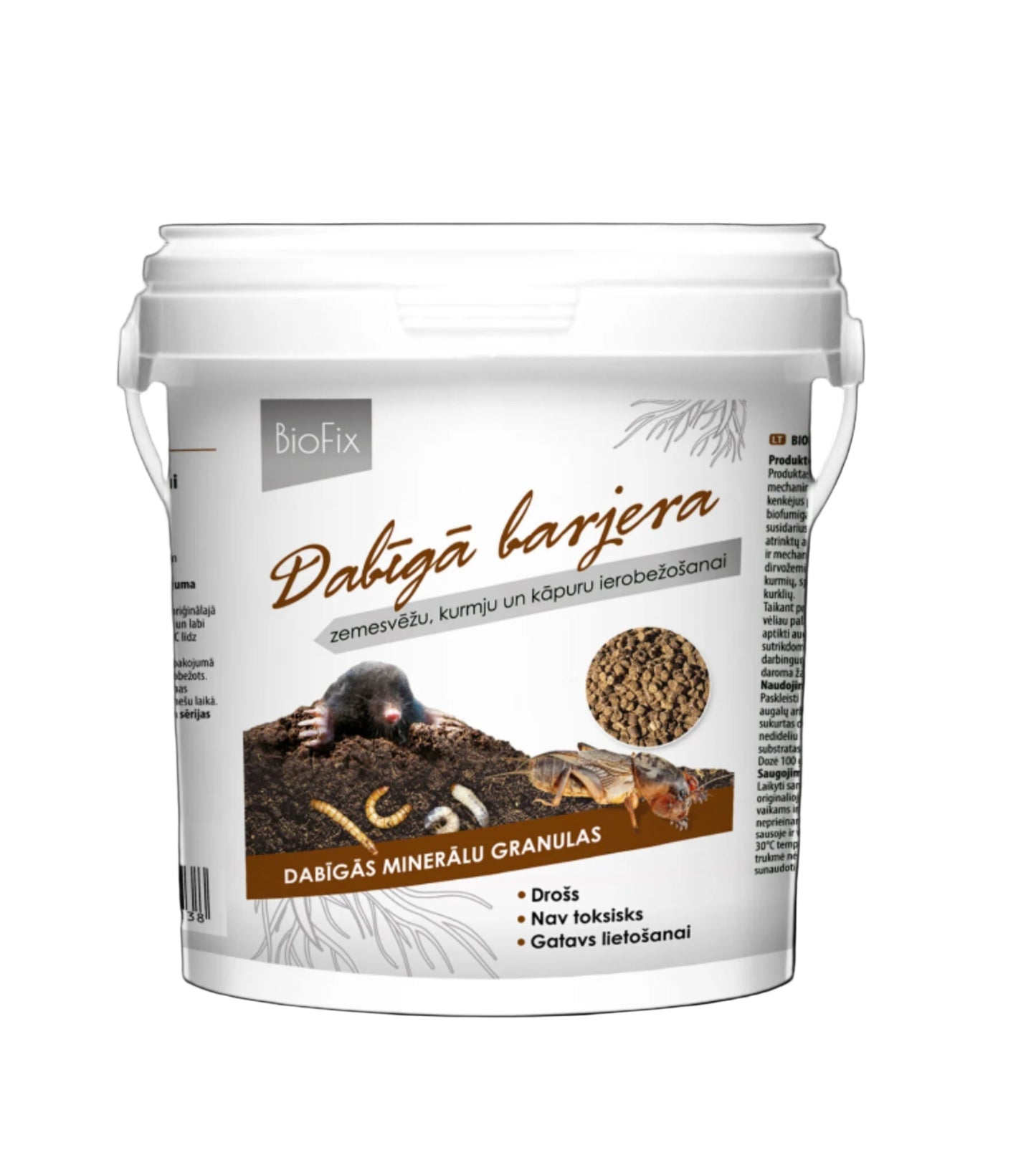 Līdzeklis pret zemesvēžiem, kurmjiem Dabīgā barjera granulas 1,5kg